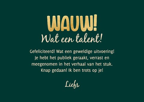 Felicitatiekaart muziek instrumenten prestatie goed gedaan 3
