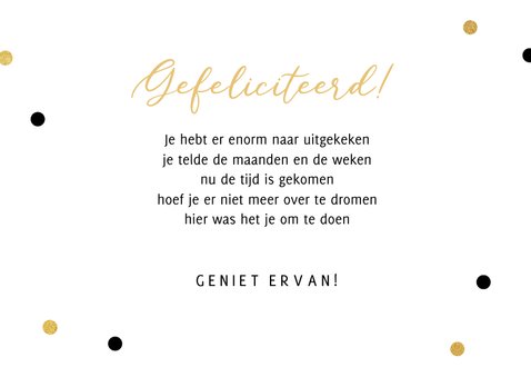 Felicitatiekaart pensioen goud 3D letters confetti 3