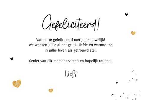 Felicitatiekaart proost champagne huwelijk liefde hartjes 3