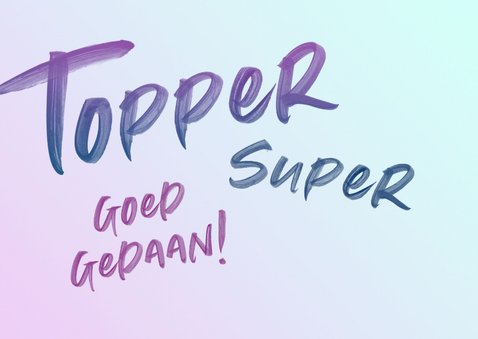 Felicitatiekaart topper verfletters 2