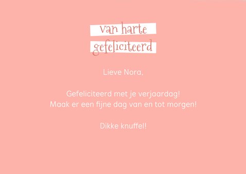Felicitatiekaart verjaardag met regenboogjes en waterverf 3