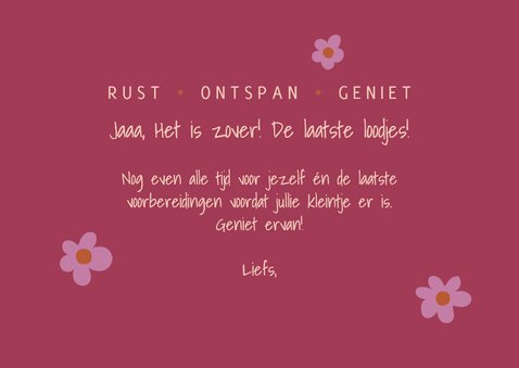 Felicitatiekaart verlof kleurrijk met bloemetje 3