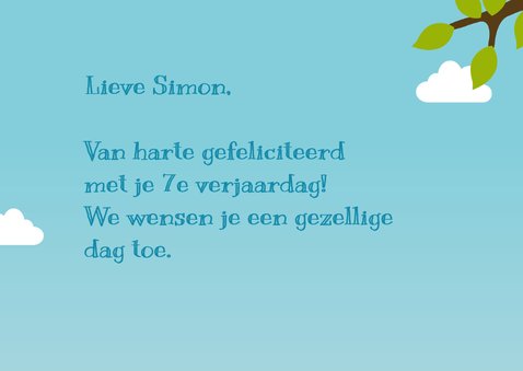 Felicitatiekaart voor jongen met vogeltje op bowlingbaan 2