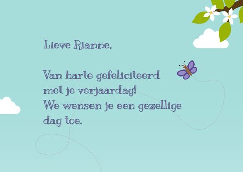 Felicitatiekaart voor kind met vogeltje op bowlingbaan 2