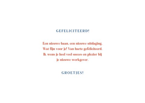 Felicitatiekaart woohoo typografisch 3