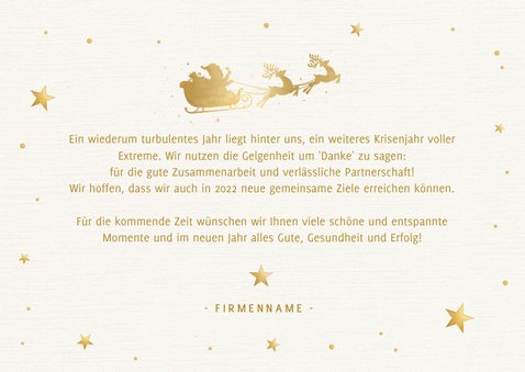 Firmen-Weihnachtskarte 'Oh deer, what a year' 3