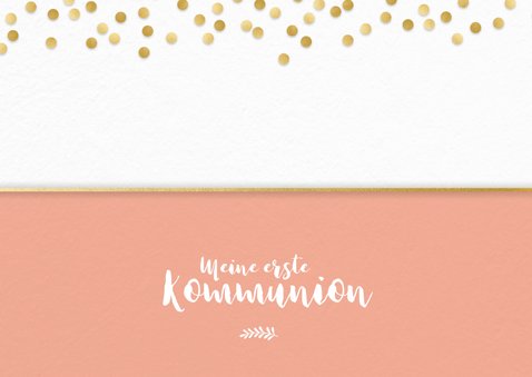 Foto-Einladung zur Kommunion Goldkonfetti 2