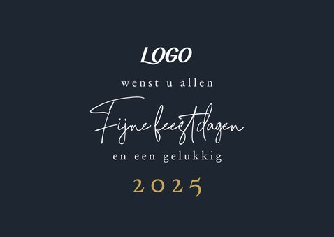 Foto kaart kerst 2025 goud eigen foto's of logo 3