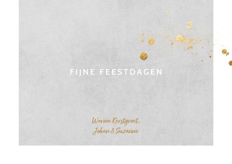 Foto kerstkaart goud spetters 3