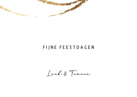 Foto kerstkaart gouden verfstrepen 3