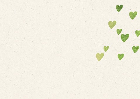 Foto kerstkaart hartjes kerstboom groen 2