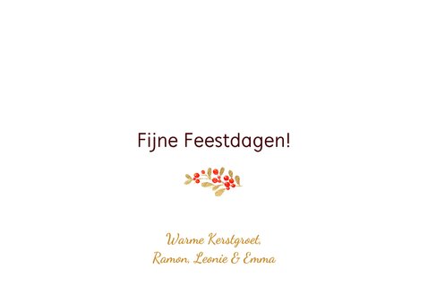 Foto kerstkaart klassiek rood met foto 2026 3