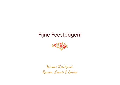 Foto kerstkaart klassiek rood met foto 2027 3