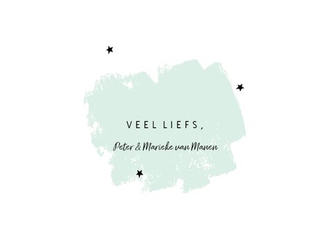 Foto kerstkaart met brush en kerstwens 3