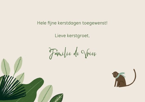 Foto Kerstkaart met jungle en dieren 3
