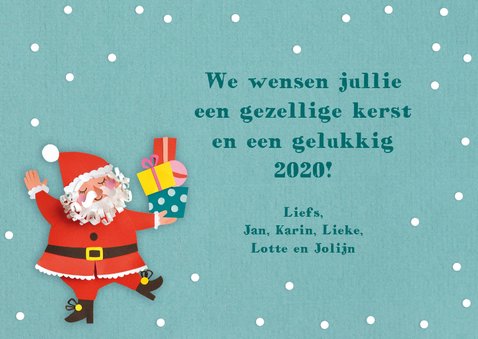 Foto kerstkaart met kerstman 3