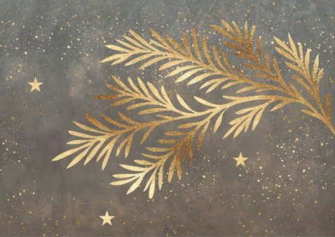 Foto kerstkaartje sjieke kerstbal taupe 2027 2