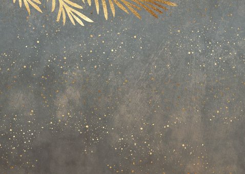 Foto kerstkaartje sjieke kerstbal taupe 2027 Achterkant