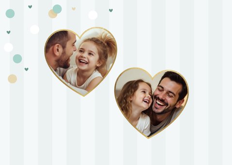 Foto vaderdagkaart voor de liefste papa hip met confetti 2