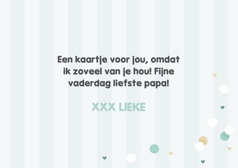 Foto vaderdagkaart voor de liefste papa hip met confetti 3