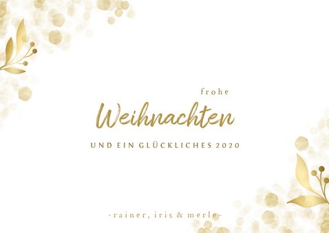 Foto-Weihnachtskarte mit goldenen Akzenten 3