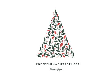 Foto-Weihnachtskarte mit grafischem Weihnachtsbaum 3