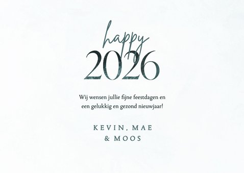 Fotocollage happy 2026 met sneeuwvlokken 3