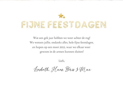 Fotocollage kerstkaart met 8 foto's - 2021 wat een jaar! 3