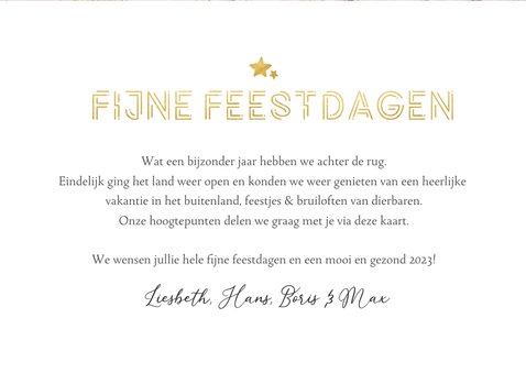 Fotocollage kerstkaart met 8 foto's - 2022 wat een jaar! 3