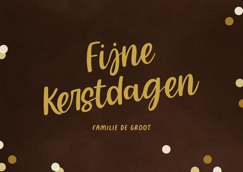 Fotocollage kerstkaart met gouden kerstballen en confetti 3