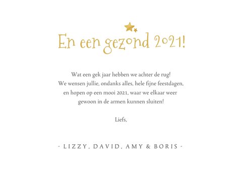 Fotocollage met 10 foto's in goud fijne kerst kerstkaart 3