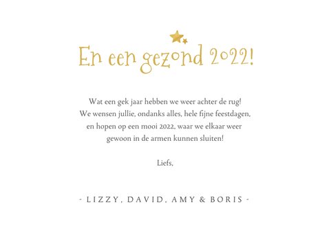 Fotocollage met 10 foto's in goud fijne kerst kerstkaart 3