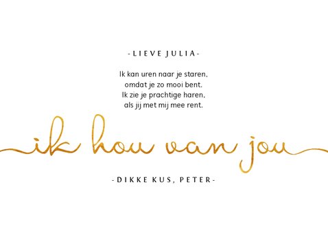fotocollage met gouden tekst ik hou van jou 3