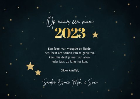 Fotocollage nieuwjaarskaart 2023 bijzonder jaar 3