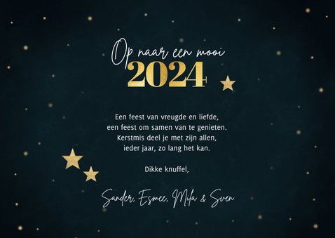 Fotocollage nieuwjaarskaart 2024 bijzonder jaar 3