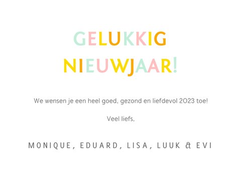Fotokaart fotocollage nieuwjaar met vrolijk jaartal 2023 3