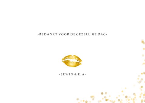 Fotokaart gouden bedankt confettI 3