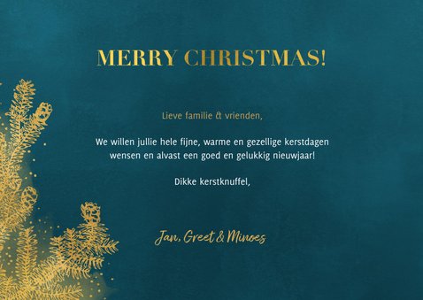 Fotokaart grote foto gouden dennentak en kader 3