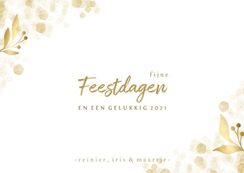 Fotokaart grote foto XMAS goudlook met confetti 3