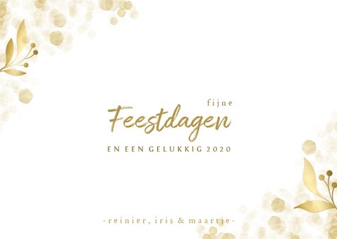 Fotokaart grote foto XMAS goudlook met confetti 3