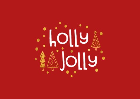 Fotokaart 'holly jolly' goudlook met foto's 2