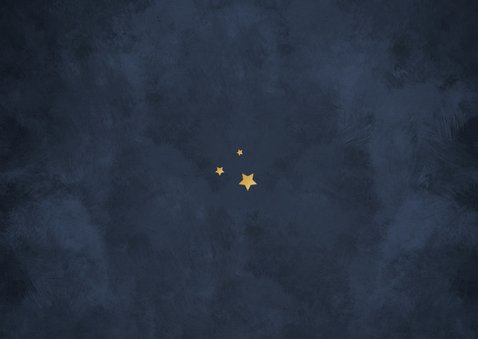 Fotokaart kabouter foto kerstlampjes sterren Achterkant