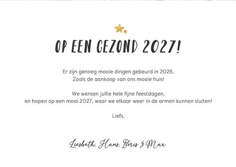 Fotokaart kerst sjabloon met 3 eigen foto's, tekst en namen 3