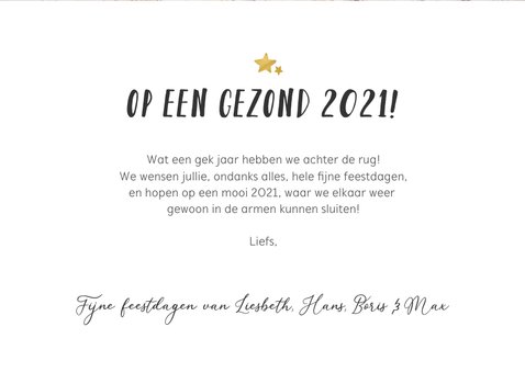 Fotokaart kerst sjabloon met 3 eigen foto's, tekst en namen 3