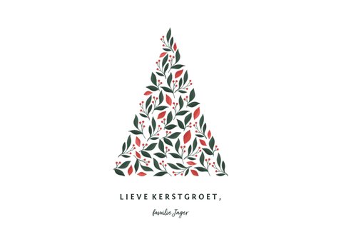 Fotokaart licht met foto en botanische kerstboom 3