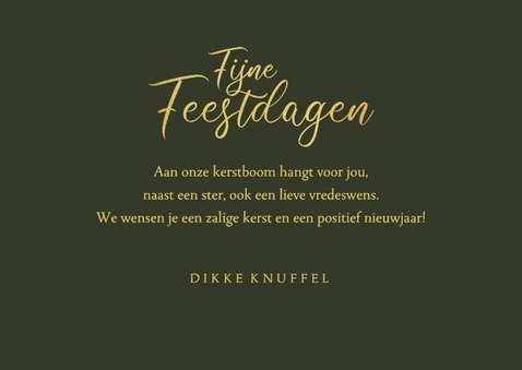 Fotokaart liefdevol kerstknuffel hartjes foto goud kerst 3