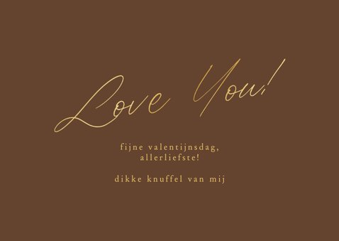 Fotokaart 'Love You!' goud fotocollage 6 foto's 3