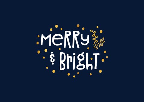 Fotokaart 'merry & bright' goudlook met foto's 2