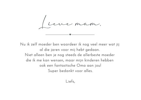 Fotokaart modern moederdagmet letters MAM in foto's 3