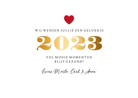 Fotokaart nieuwjaar hartenwens 3
